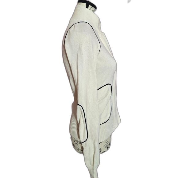 Armani Exchange Off-white zip-up cardigan sweater. Size Small Y2K - Picture 3 of 9